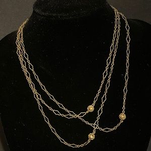 Vintage Filigree Brass Necklace